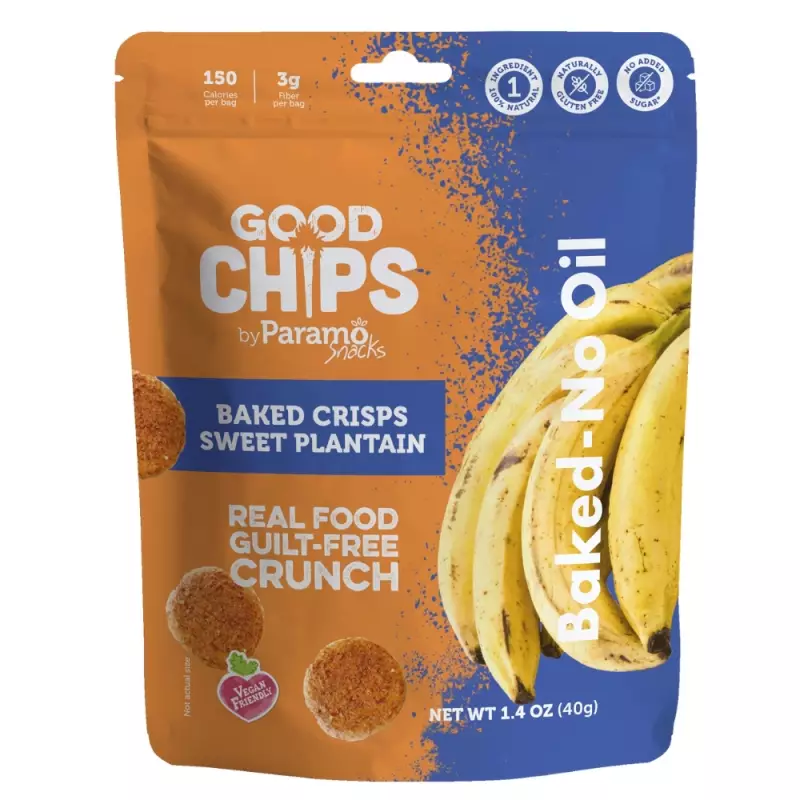 Baked Sweet Plantain Crisps 1.4oz Snack - Vegan. no oil. no added sugar. gluten free