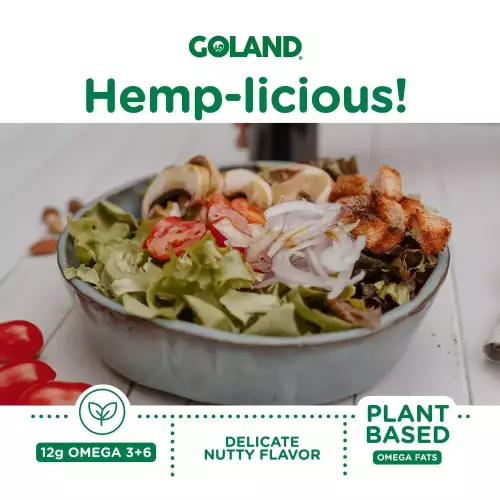 Goland | Cold-Pressed Hemp Oil | Omega-Rich, Vegan, Salad Dressing | 8.5 fl oz