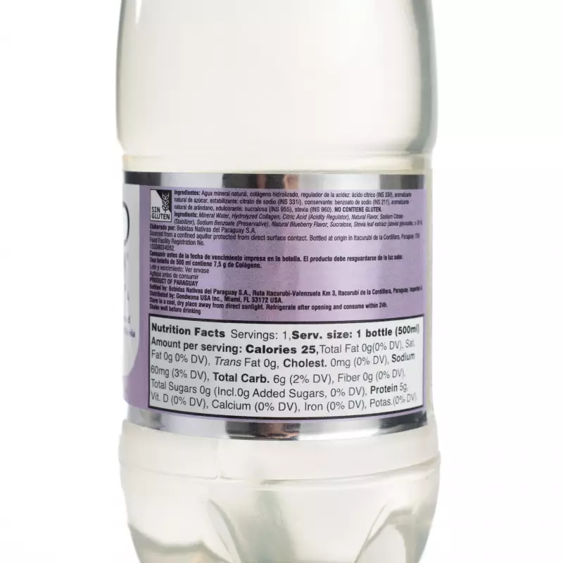 Gond Wana | Natural Mineral Water - Collagen | 16,91 oz | PET Bottle - 0 Calories
