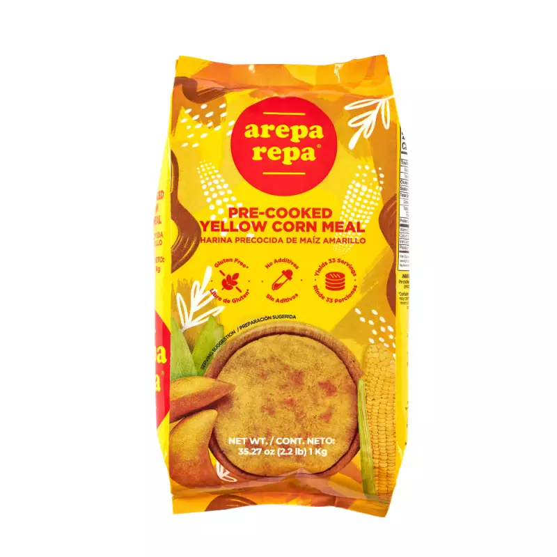 Pre cooked yellow corn meal / Gluten free / 100% corn / 35.27 OZ2