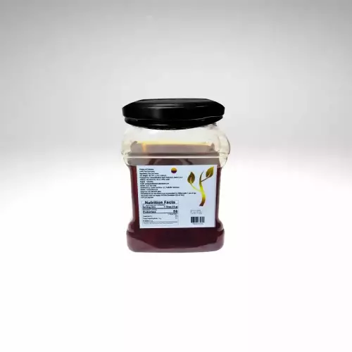 Pure bee honey. Square Plastic Jar - 32 oz