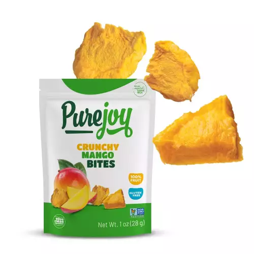 Pure Joy | Crunchy Mango Bites | 1 oz | One Ingredient | 100% Fruit