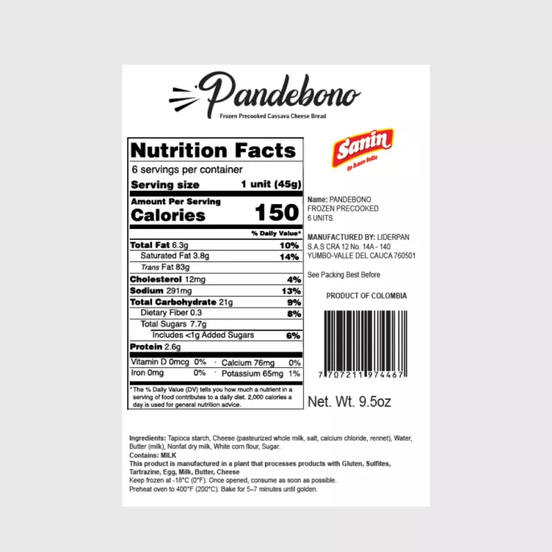 Sanin | Frozen Pandebono | 114,28 oz