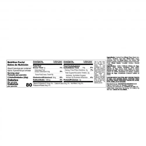 Susanita Wholewheat Toast - 4.4 Oz
