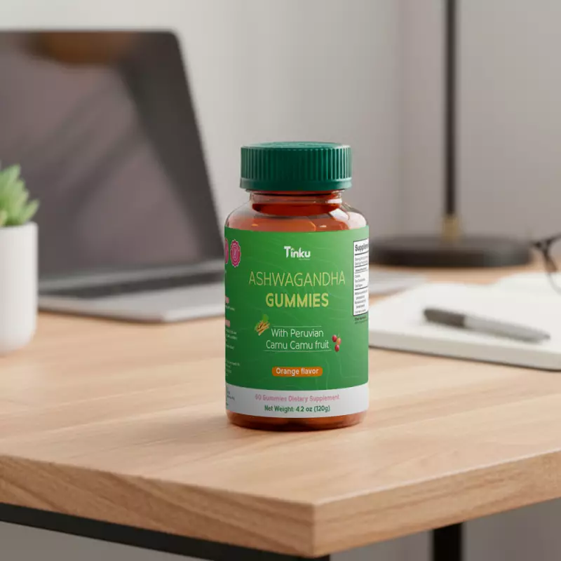 Tinku | Calm & Energy Gummies | Ashwagandha Camu Camu | 4.2 oz