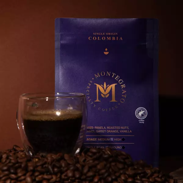 16 oz Ground-High Roast/Arabica Colombian Specialty Coffee-Rainforest Alliance cert.-Farm to Cup