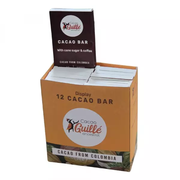 82% Cacao Bar With Cane Sugar n Coffee - 1.8 oz - Pure Cacao - Been to Bar - No Artificial Flavors