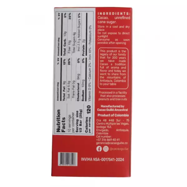 86% Cacao Bar With Cane Sugar - 1.8 oz - Pure Cacao - Been to Bar - No Artificial Flavors Added