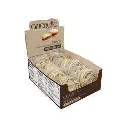 Amaretto Dulce Cuisine | Sandwich Cookies with Dulce con leche filling - 10.2 oz - 12 Units Box