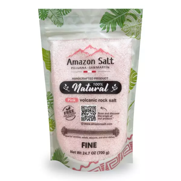 Amazonian Pink Volcanic Salt | FINE | 24.7 oz Doypack Pouch