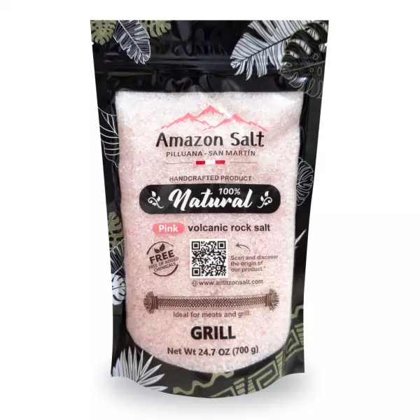 Amazonian Pink Volcanic Salt | GRILLING | 24.7 oz Doypack Pouch