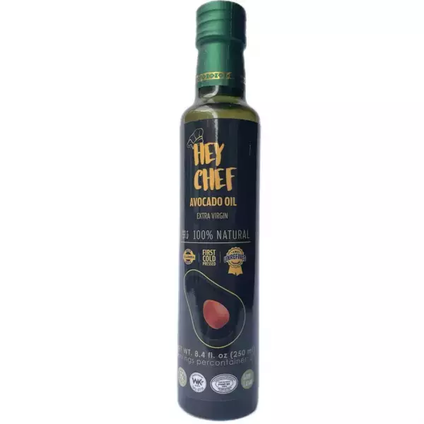 Avocado oil/ NATURAL FLAVOR/ Extra Virgin/ Unrefined/ FIRST COLD PRESSED/ 100% natural/ Vegan/8.4 Oz