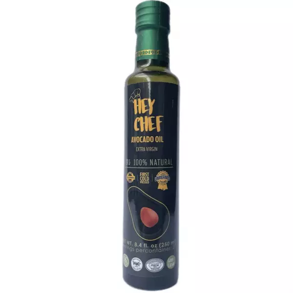 Avocado oil/ NATURAL FLAVOR/ Extra Virgin/ Unrefined/ FIRST COLD PRESSED/ 100% natural/ Vegan/8.4Oz