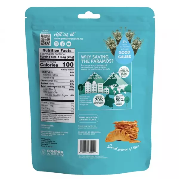 Baked Pineapple Chips 1oz Snack - Vegan. no oil. no added sugar. gluten free