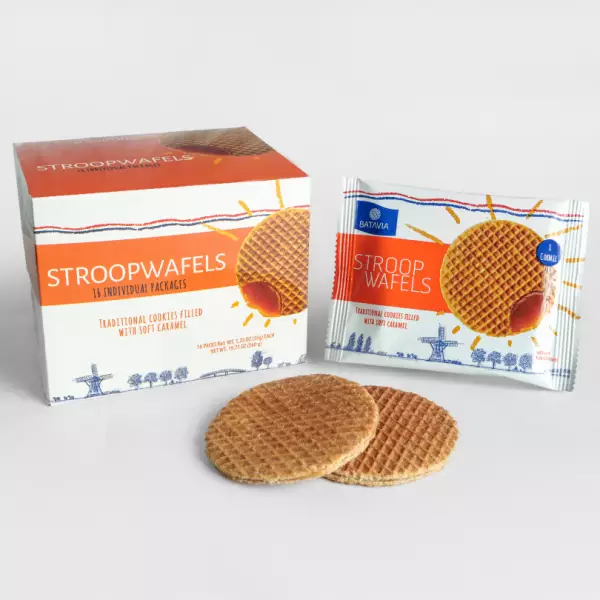 Batavia Foods | Stroopwafels Traditional Cookies Filled With Soft Caramel | 16 Units | 19,75 Oz