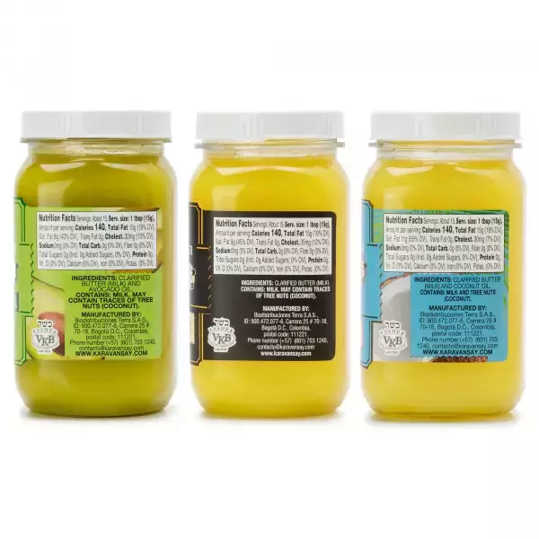 Butter Ghee Pack of 3 plastic jars x 24.33 oz E