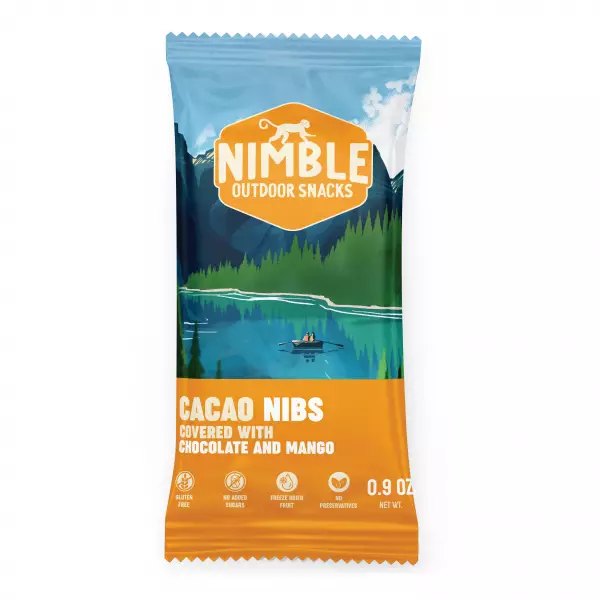 Cacao nibs covered with chocolate and freeze dried Mango - 8.8 oz - 10 pack - Nutrient dense