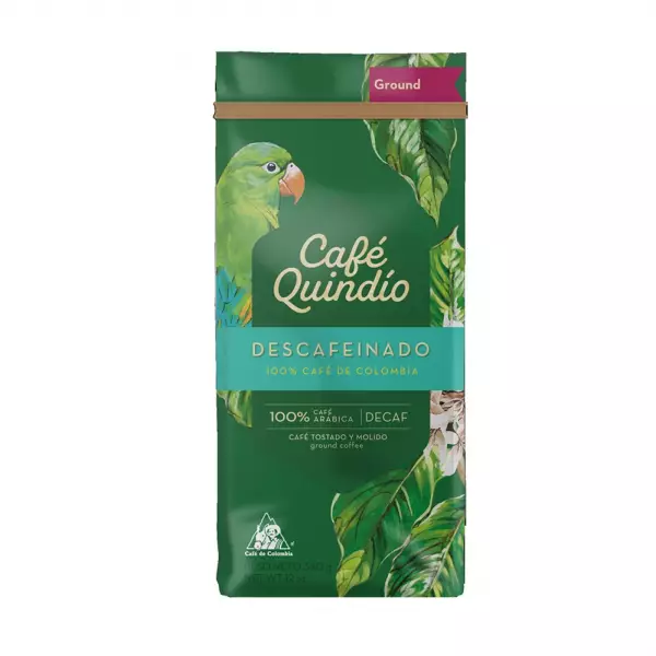Cafe Quindio Decaf | Medium Roast 100% Colombian Excelso Ground Arabica Coffee | 12 Ounce Bag E