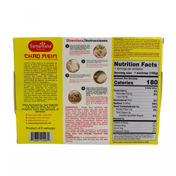 Chaomein Noodles With Seasoning And Soy Sauce-  6.5 Oz