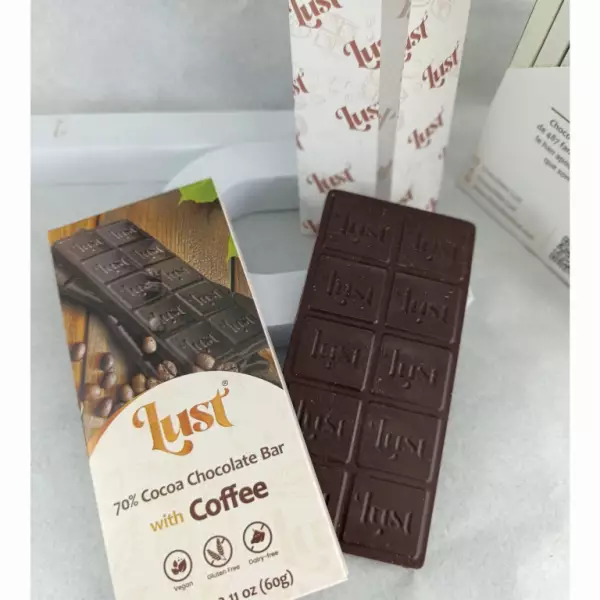 Chocolate with COFFEE 70% cocoa - 2.11oz - Gluten Free - Vegan - Milk Free