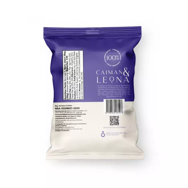 Chocolate-Coated Blueberries - 1.05 oz - No Added Sugar - Vegan - Gluten Free