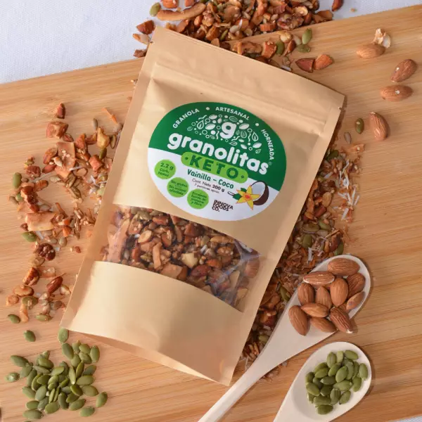 Coconut Vanilla Vanilla Keto Granola - 7.05 OZ- Vegan Baked