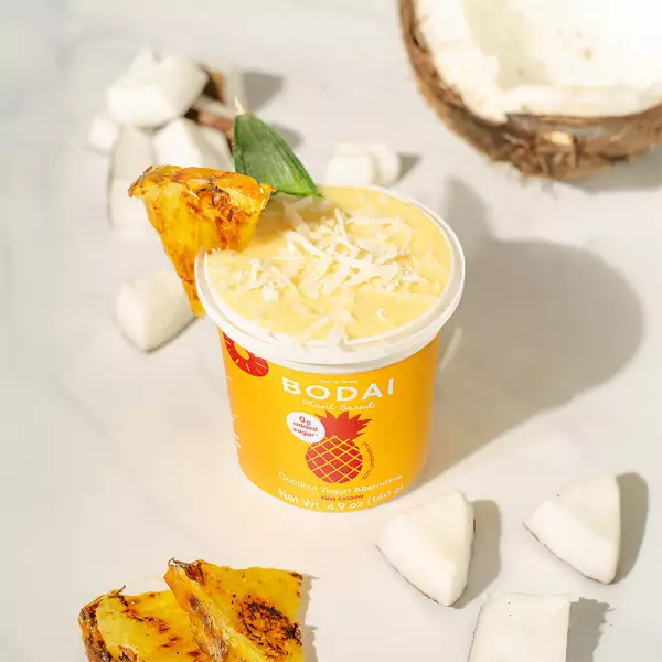 Coconut Yogurt Alternative Piña Colada - 4.9 oz. Vegan, Dairy/Soy/Gluten-Free. With Probiotics.