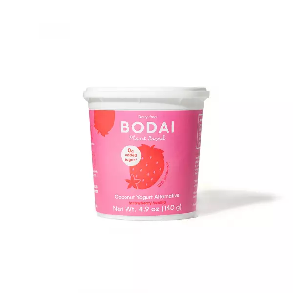 Coconut Yogurt Alternative Strawberry Vanilla 4.9 oz. Vegan, Dairy/Soy/Gluten-Free. With Probiotics
