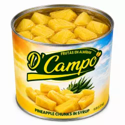 D'Campo - Pineapple chunks 105 oz in syrup-- Food services size