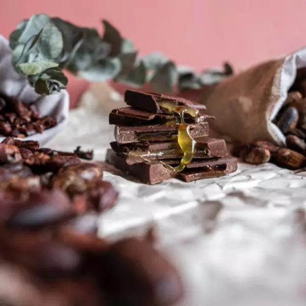 Dark Chocolate Bar - 82% Cacao Filled with Creamy honey - 1.76 oz - Colombian Bean-to-Bar Chocolate