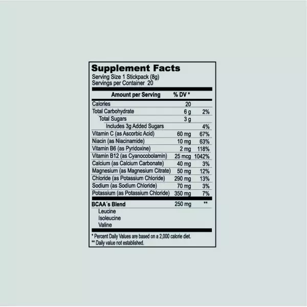 Electrolyte & Recovery Supplemet Powder (20 x 0.28 oz sachets, 5.6 oz total)