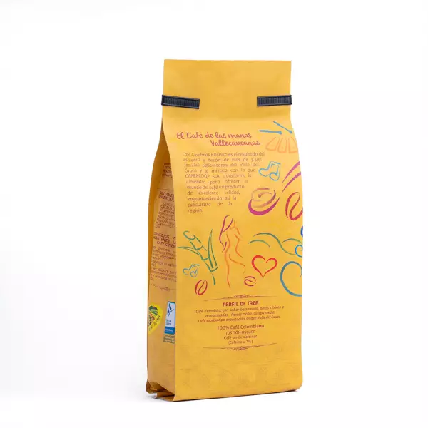 Excelso Coffee - Whole Bean  17.6 Oz Caramel Flavor With Citrus Notes