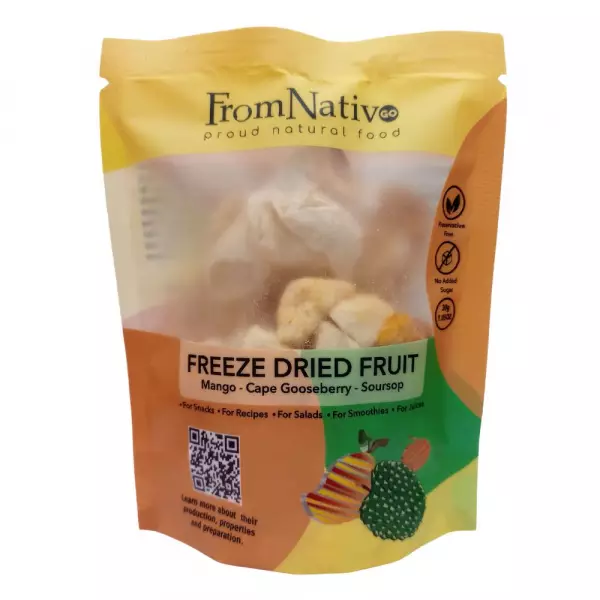 Freeze Dried Fruit 1.05 Oz Mango-Cape Gooseberry- Soursop Mix