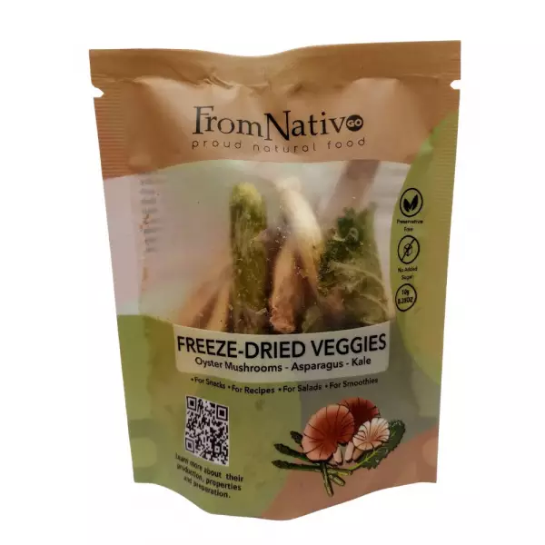 Freeze Dried Veggies 0.35 Oz Oyster Mushrooms-Asparagus-Kale Mix
