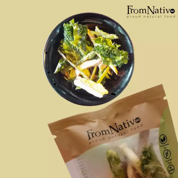 Freeze Dried Veggies 0.35 Oz Oyster Mushrooms-Asparagus-Kale Mix