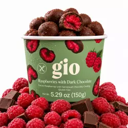 GIO | Raspberries with Dark Chocolate | 5.29 oz (150 g)