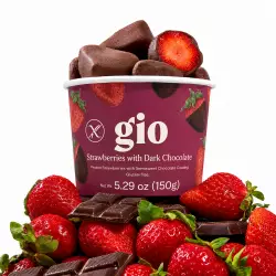 GIO | Strawberries with Dark Chocolate | 5.29 oz (150 g)