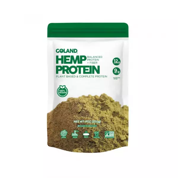 Goland | Plant-Based Hemp Protein | Clean Label, Vegan, Gut Health Support | 9 oz E