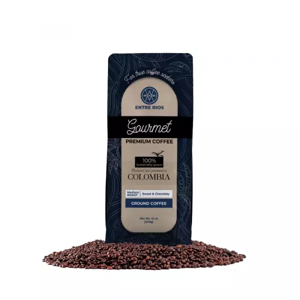 Gourmet Premium Coffee - 12oz - Grinded - Natural - Ecological - 100% Colombian Coffee