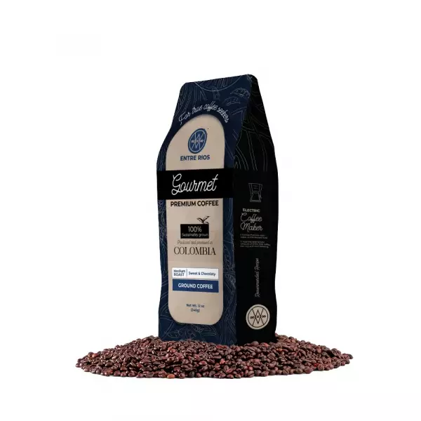 Gourmet Premium Coffee - 12oz - Grinded - Natural - Ecological - 100% Colombian Coffee