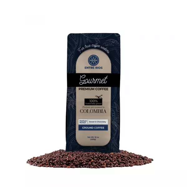 Gourmet Premium Coffee - 16oz - Grinded - Natural - Ecological - 100% Colombian Coffee