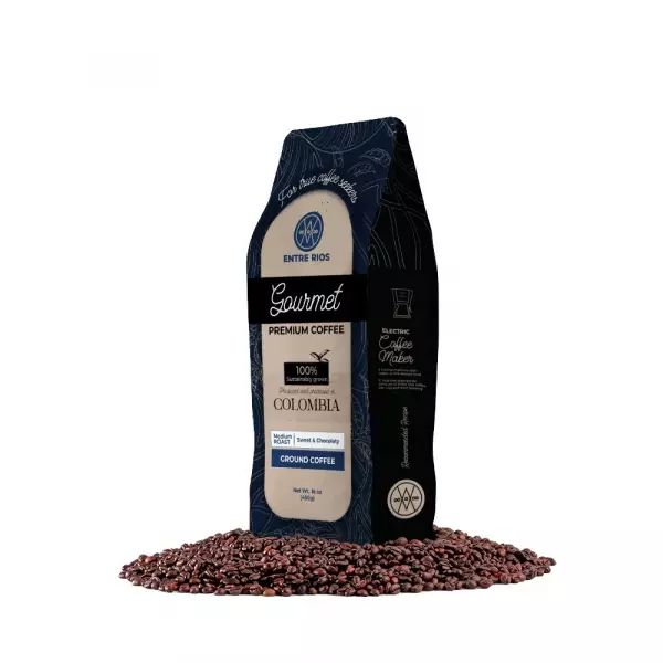 Gourmet Premium Coffee - 16oz - Grinded - Natural - Ecological - 100% Colombian Coffee