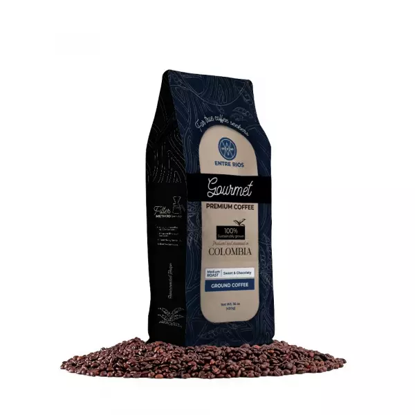 Gourmet Premium Coffee - 16oz - Grinded - Natural - Ecological - 100% Colombian Coffee