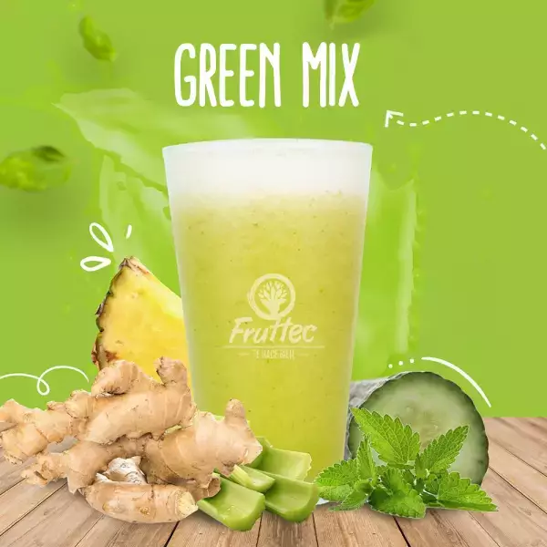 Green Mix. 100% Natural/ Perfect for Smoothies and Frozen Treats/ Six Pack 26.46 Oz E