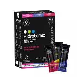 Hidratomic -Electrolyte Mix - Mix Berries Flavored - Zero Sugar/Zero Caffeine - No Artificial Colors