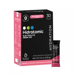 Hidratomic Electrolyte Mix - Watermelon Flavored - Zero Sugar/Zero Caffeine - No Artificial Colors.