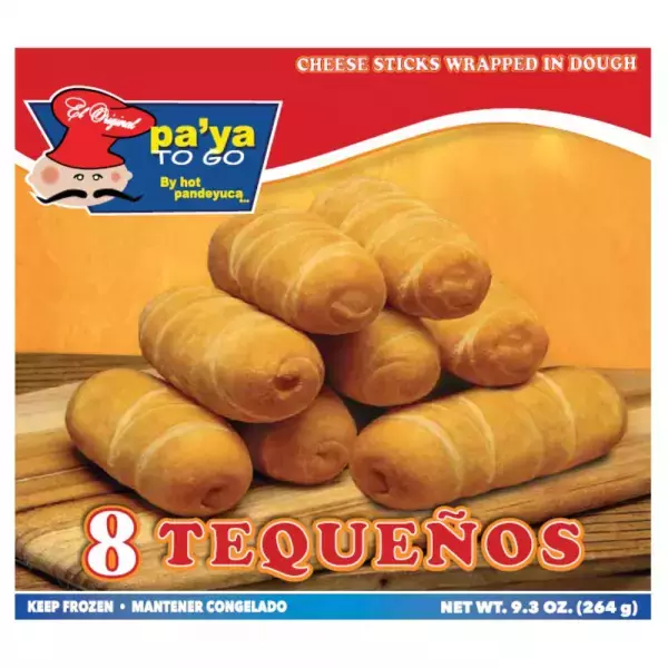 Hotpandeyuca | Tequeños | Cheese Sticks Wrapped In Dough | 9.3 Oz 12x8 units E.