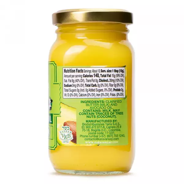 Karavansay Alimentos Naturales | Butter Ghee | Avocado oil | 7.05 Oz E.
