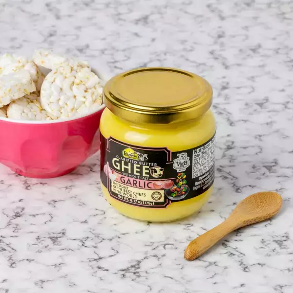 Karavansay Alimentos Naturales | Butter Ghee | Garlic 6.17 Oz E.