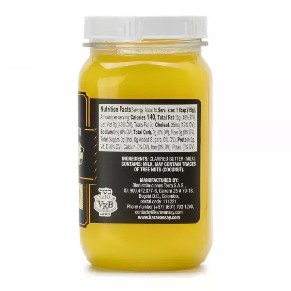 Karavansay Alimentos Naturales | Butter Ghee | Original | Plastic Jar  8.11 Oz E.
